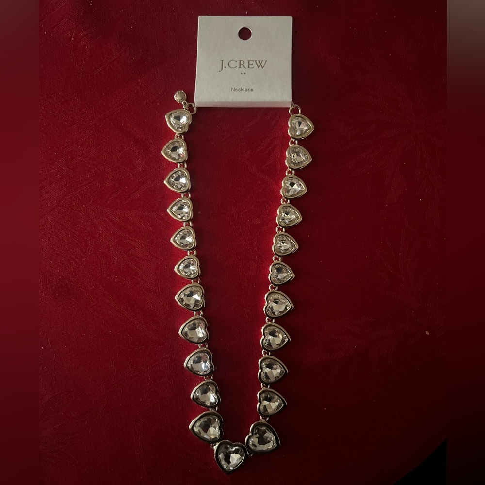 Crystal heart statement necklace